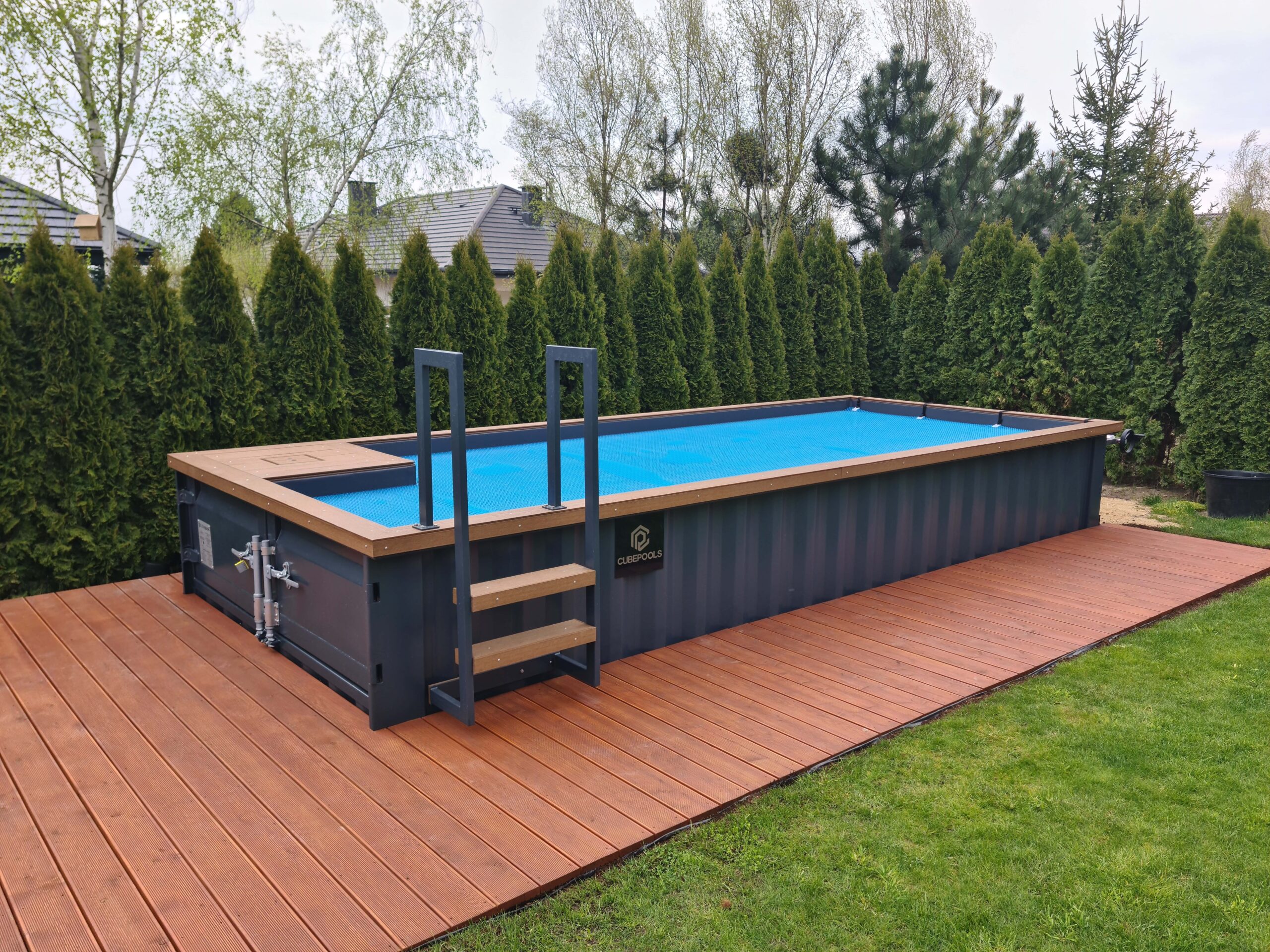 Shipping container clearance swimming pool